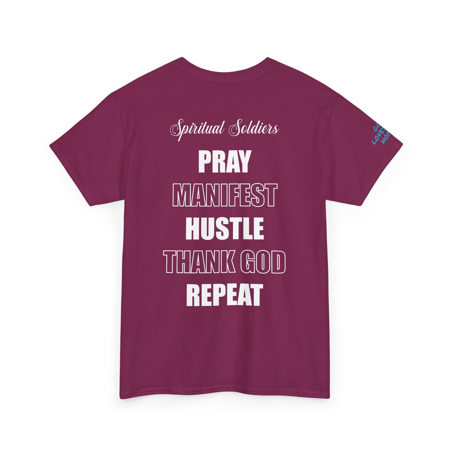 Pray Manifest Hustle Thank God Repeat Unisex Tee