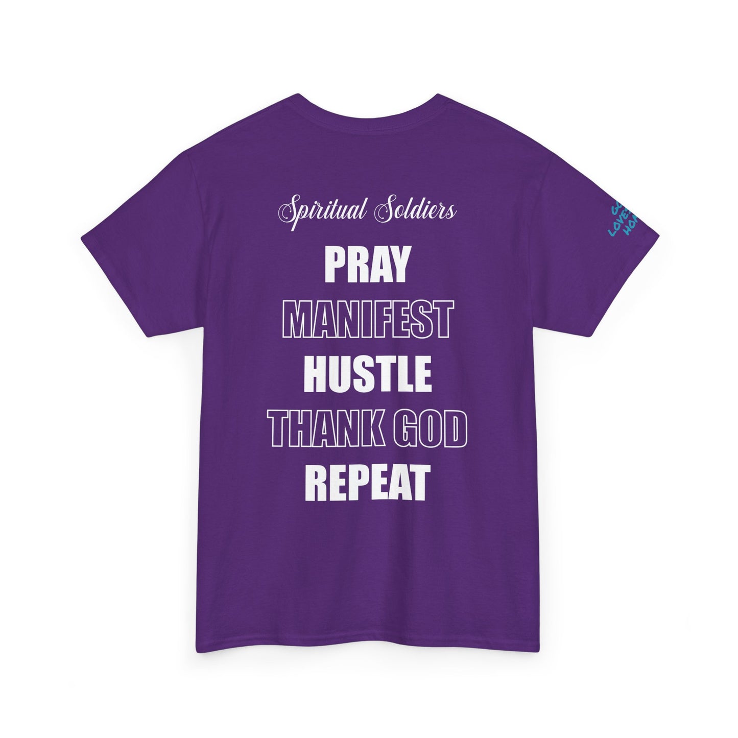 Pray Manifest Hustle Thank God Repeat Unisex Tee
