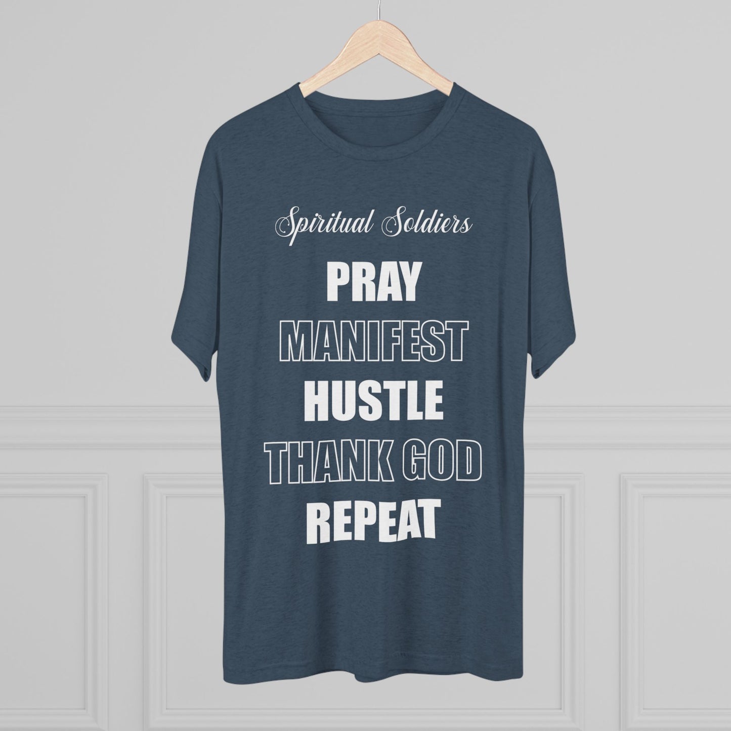 Spiritual Soldiers Tri-Blend Crew Tee | Faith-Based T-Shirt, Inspirational Apparel, Christian Gifts, Motivational Clothing, Everyday Wear