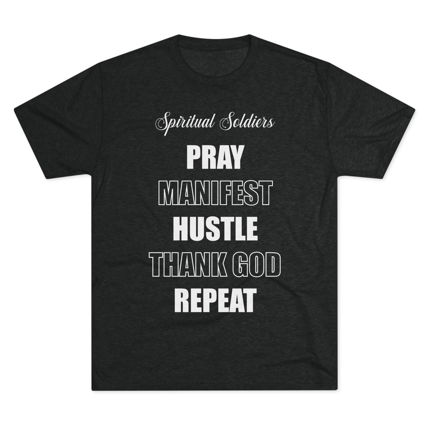 Spiritual Soldiers Tri-Blend Crew Tee | Faith-Based T-Shirt, Inspirational Apparel, Christian Gifts, Motivational Clothing, Everyday Wear