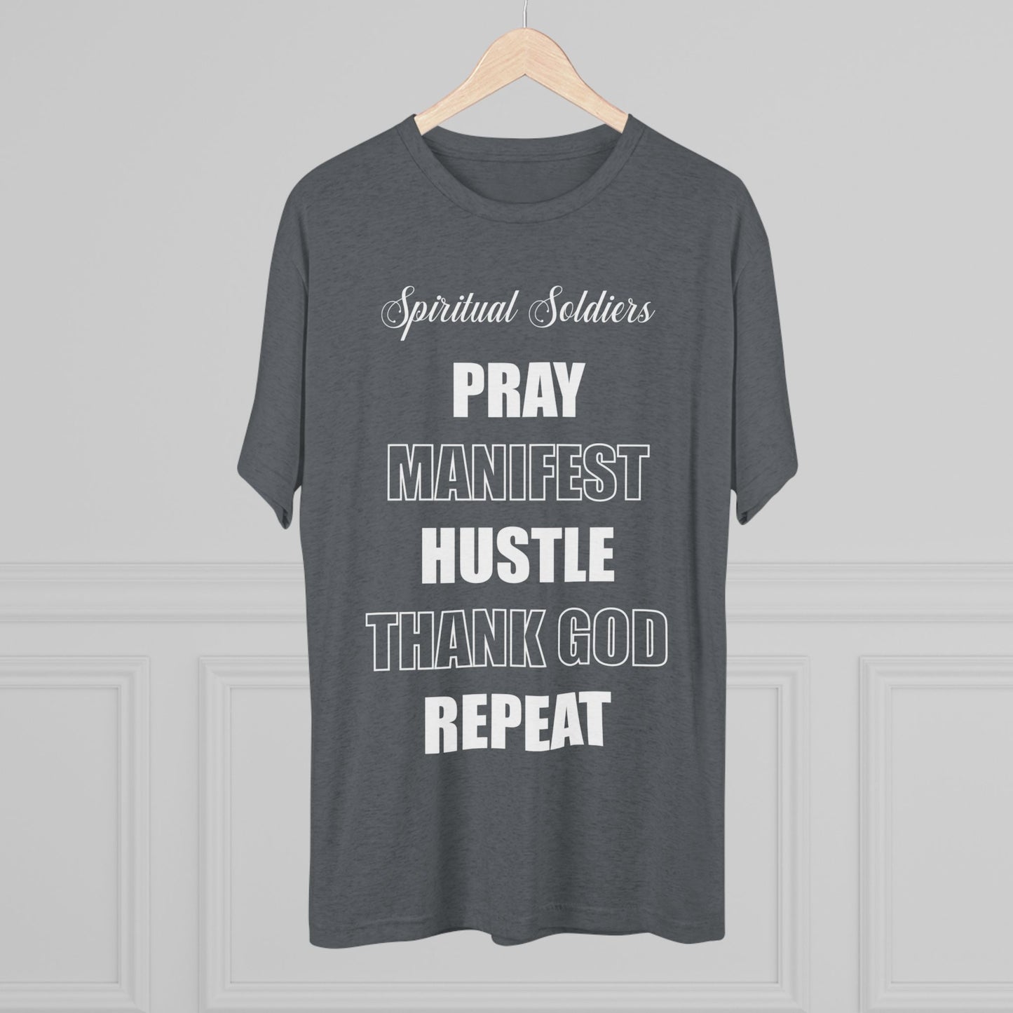 Spiritual Soldiers Tri-Blend Crew Tee | Faith-Based T-Shirt, Inspirational Apparel, Christian Gifts, Motivational Clothing, Everyday Wear