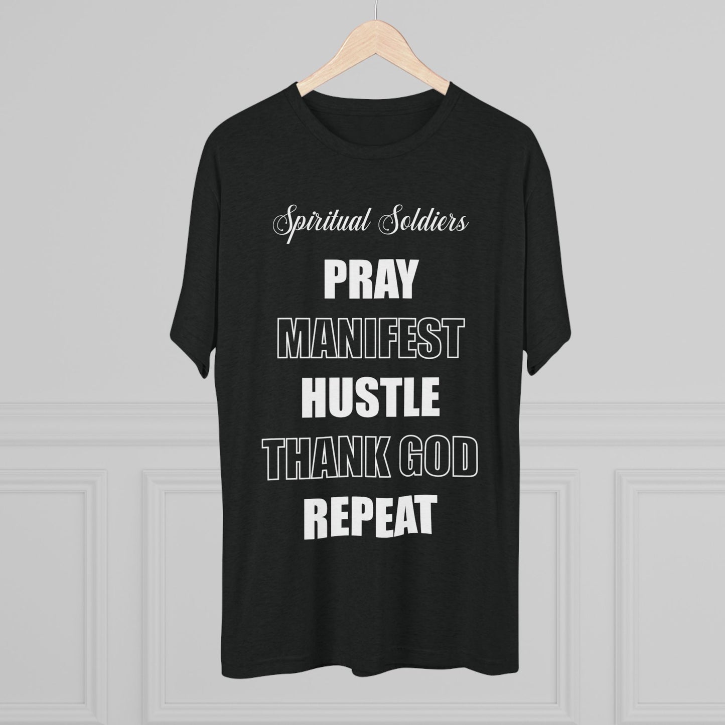 Spiritual Soldiers Tri-Blend Crew Tee | Faith-Based T-Shirt, Inspirational Apparel, Christian Gifts, Motivational Clothing, Everyday Wear