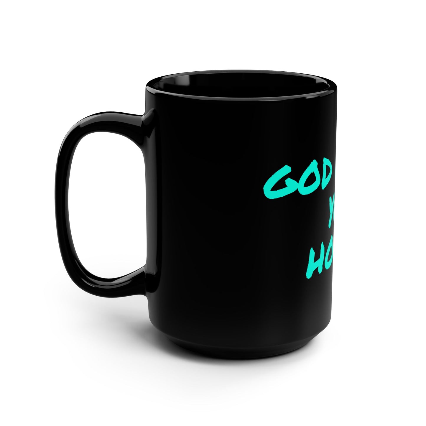 God Loves You Homie Black Mug - 15oz, Motivational Coffee Cup, Inspirational Gift, Unique Home Decor, Perfect for Friends