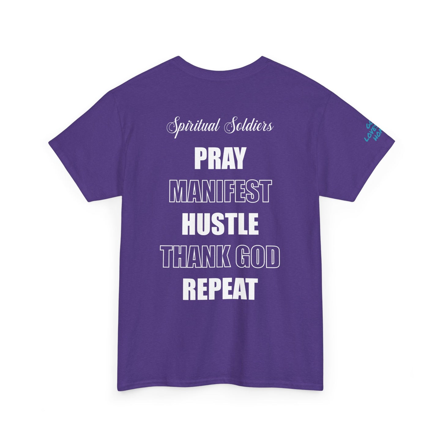 Pray Manifest Hustle Thank God Repeat Unisex Tee