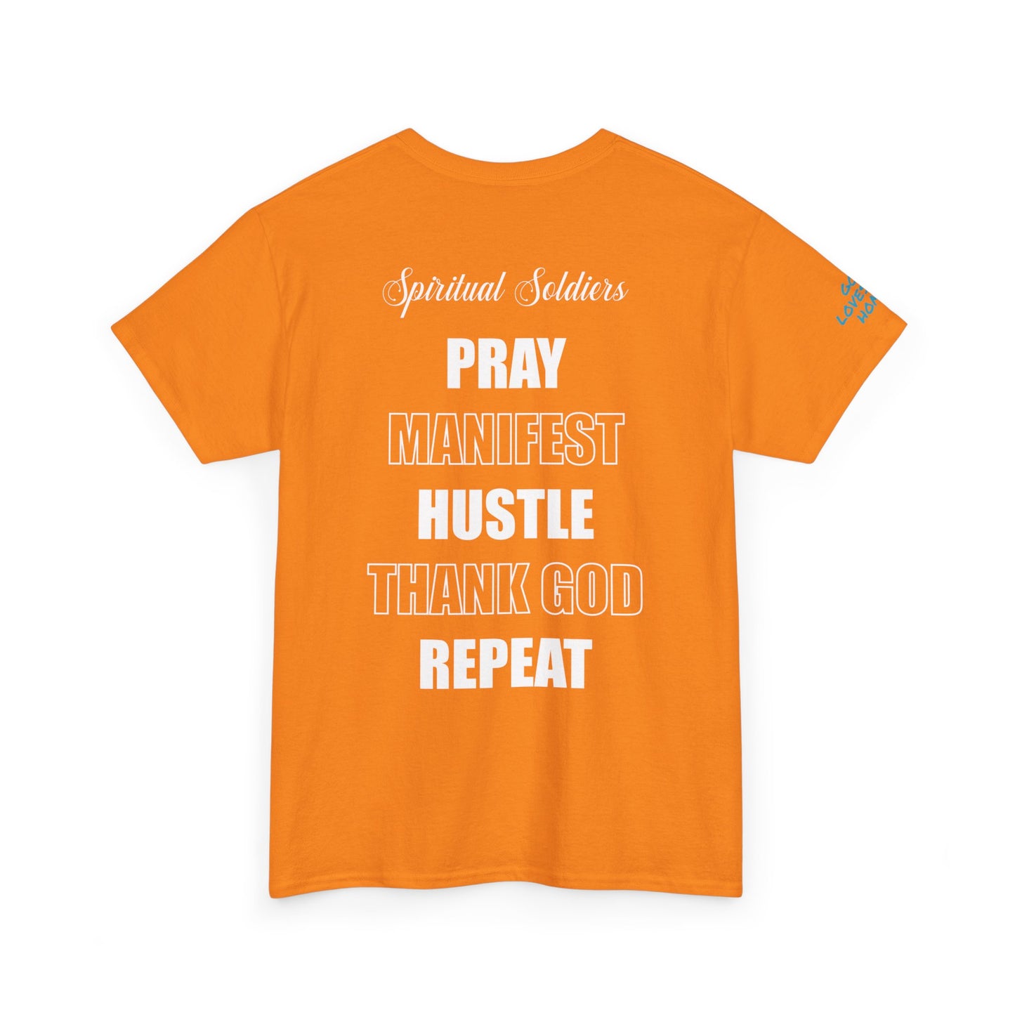 Pray Manifest Hustle Thank God Repeat Unisex Tee