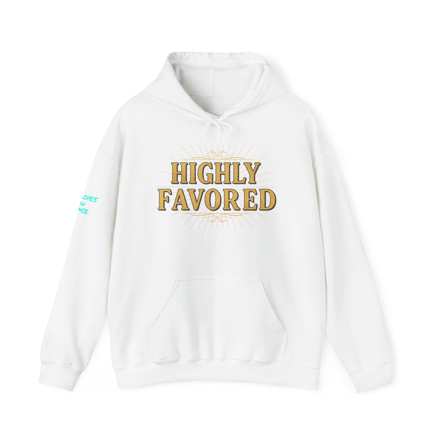 Highly Favored Hoodie — ‘Each One Teach One’ Cross Christian Pullover