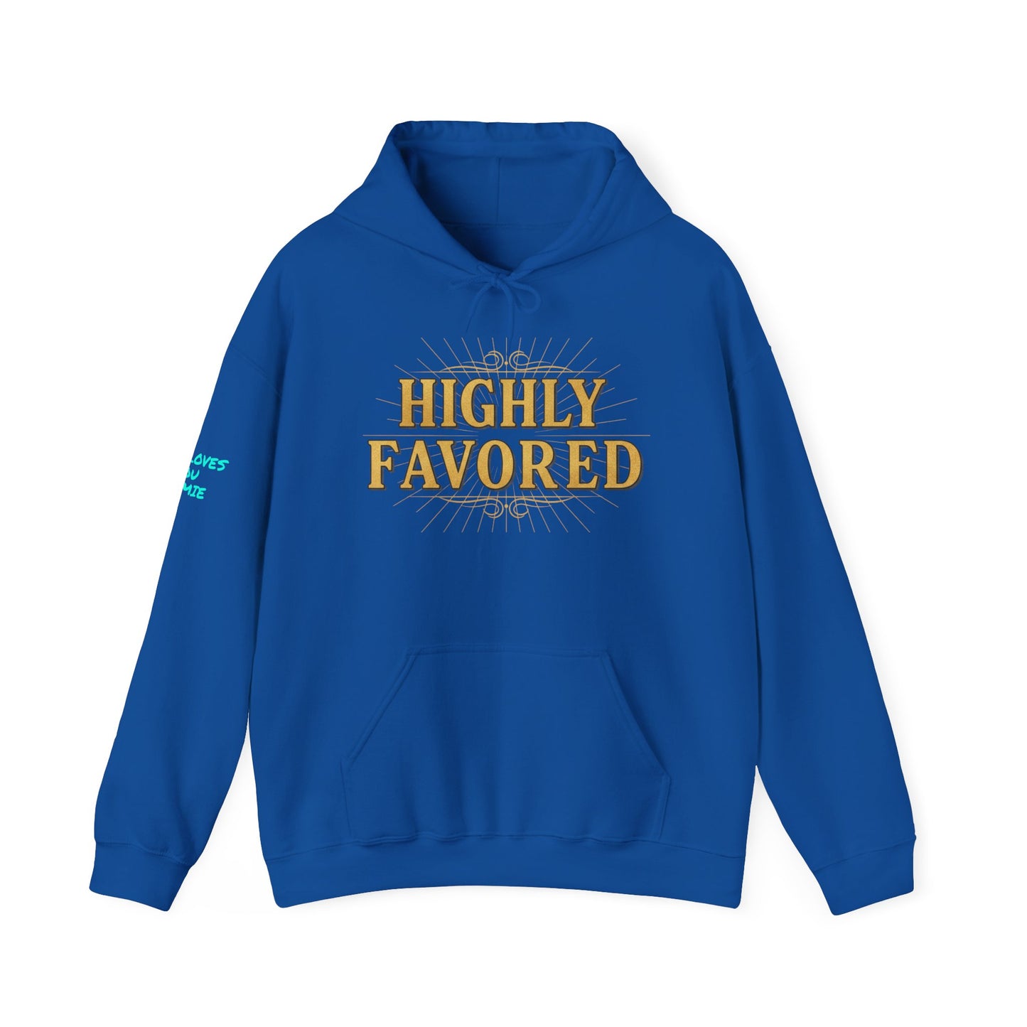 Highly Favored Hoodie — ‘Each One Teach One’ Cross Christian Pullover