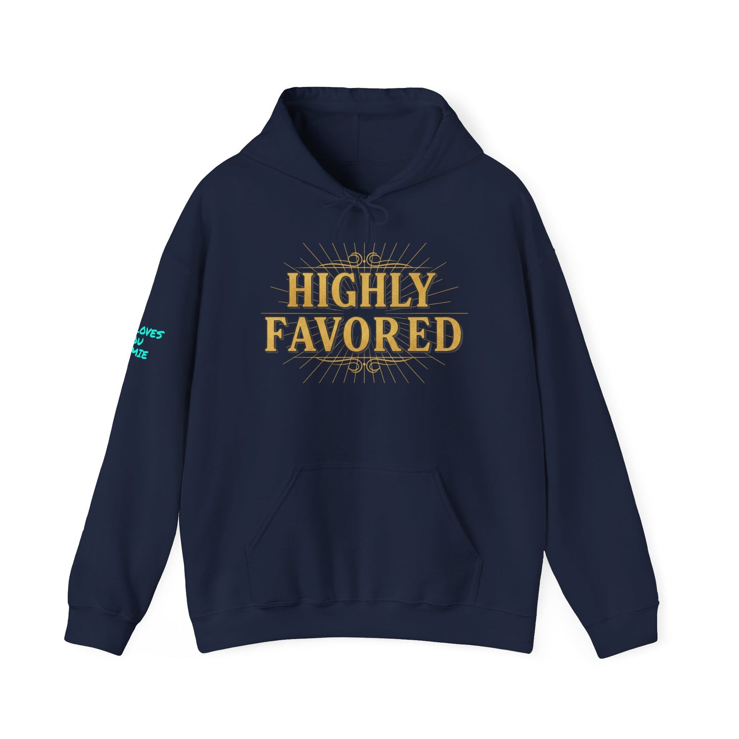 Highly Favored Hoodie — ‘Each One Teach One’ Cross Christian Pullover