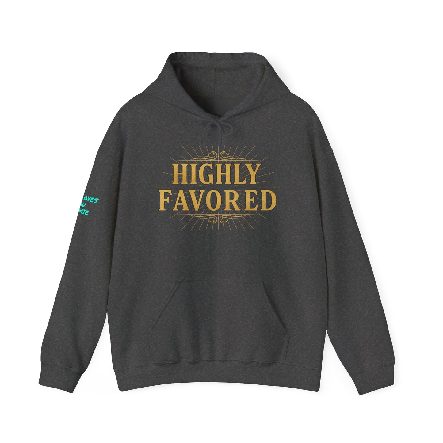 Highly Favored Hoodie — ‘Each One Teach One’ Cross Christian Pullover