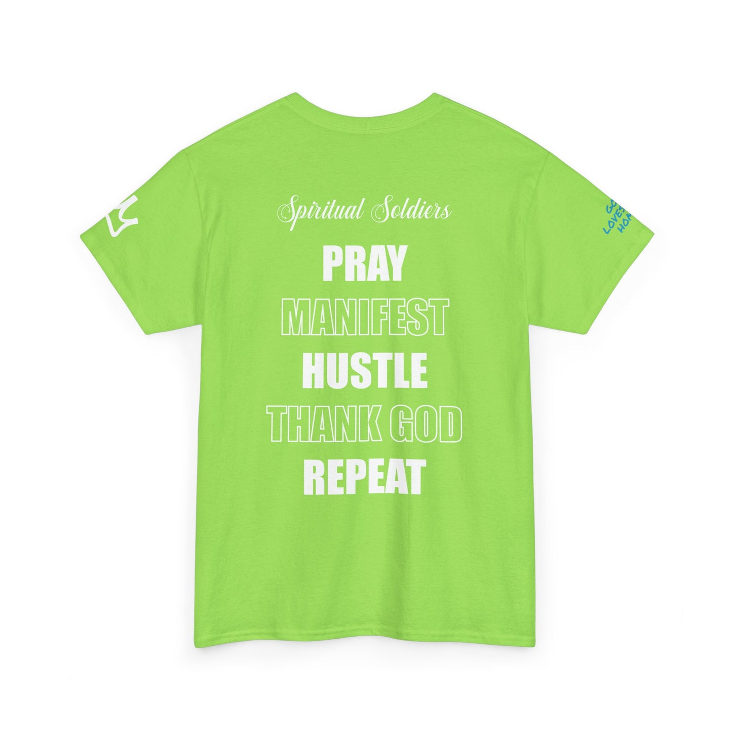 Pray Manifest Hustle Thank God Repeat Unisex Tee