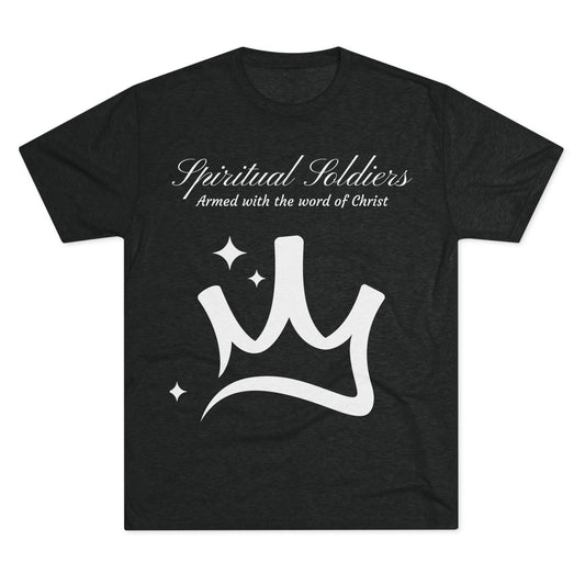 Spiritual Soldiers Tri-Blend Crew Tee | Faith-Based T-Shirt, Inspirational Apparel, Christian Gifts, Motivational Clothing, Everyday Wear