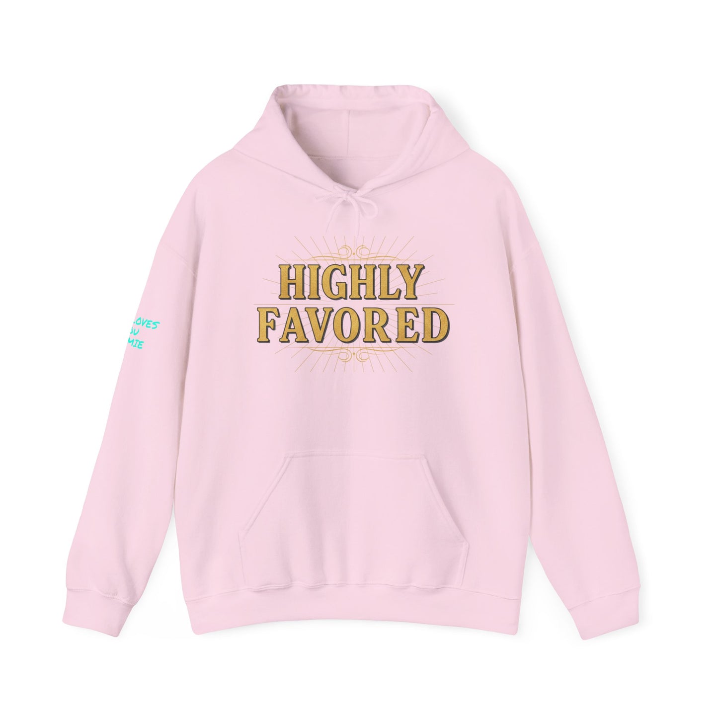 Highly Favored Hoodie — ‘Each One Teach One’ Cross Christian Pullover