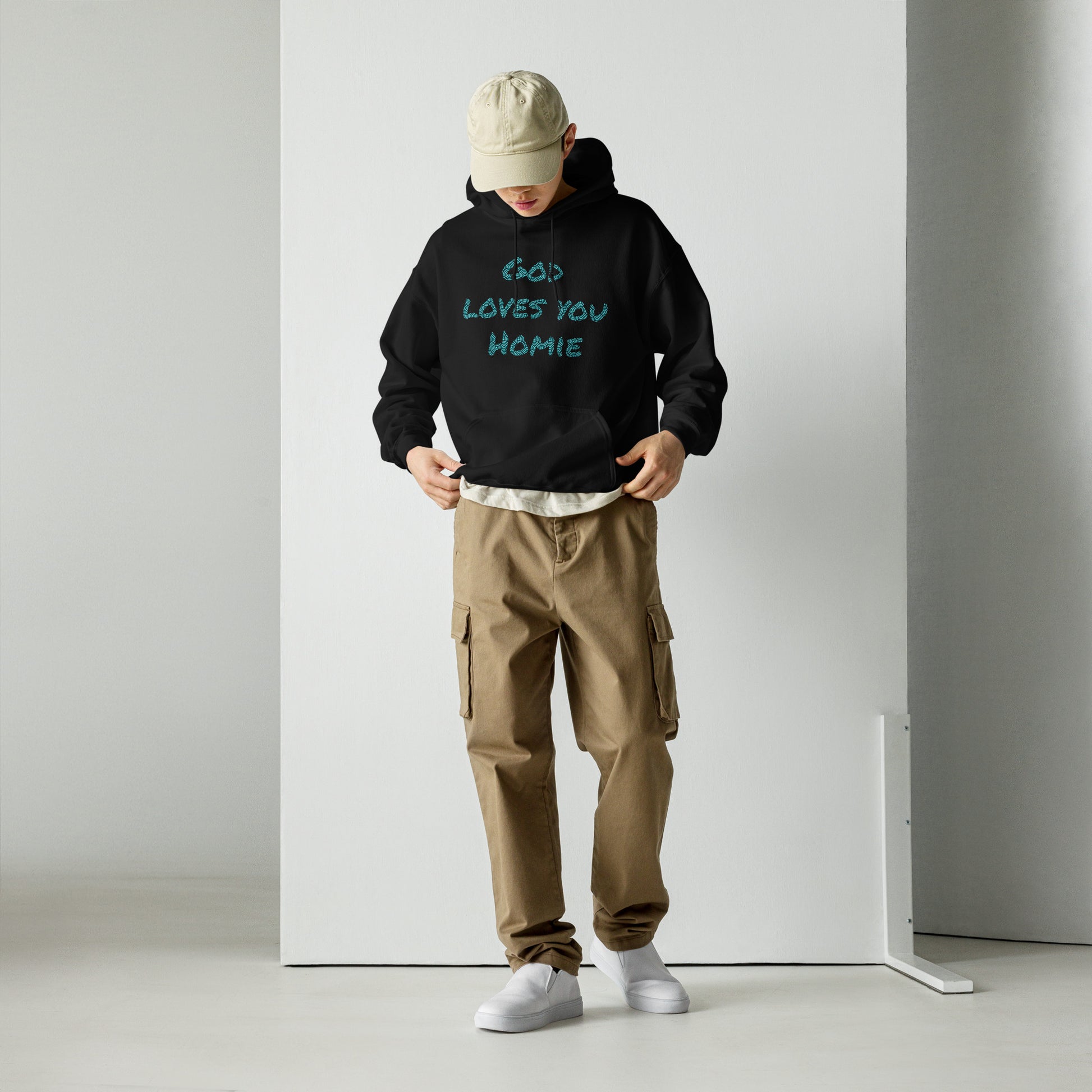 Highly Favored Unisex God Loves You Homie Hoodie - God loves you Homie