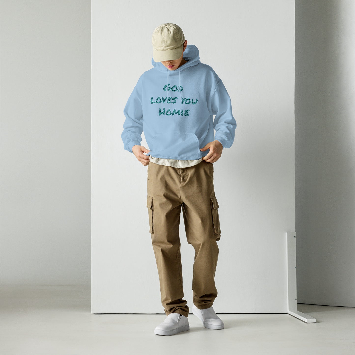 Highly Favored Unisex God Loves You Homie Hoodie - God loves you Homie