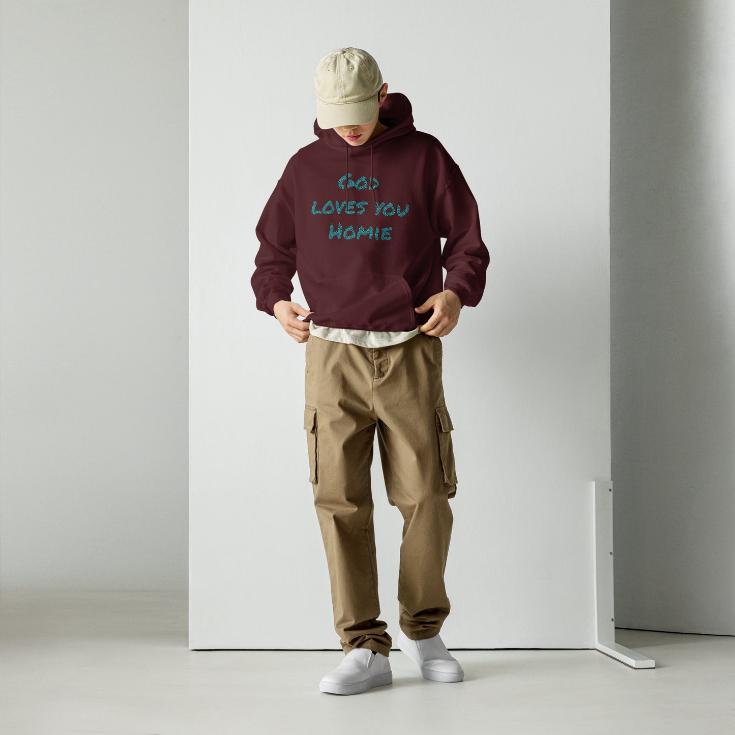 Highly Favored Unisex God Loves You Homie Hoodie - God loves you Homie